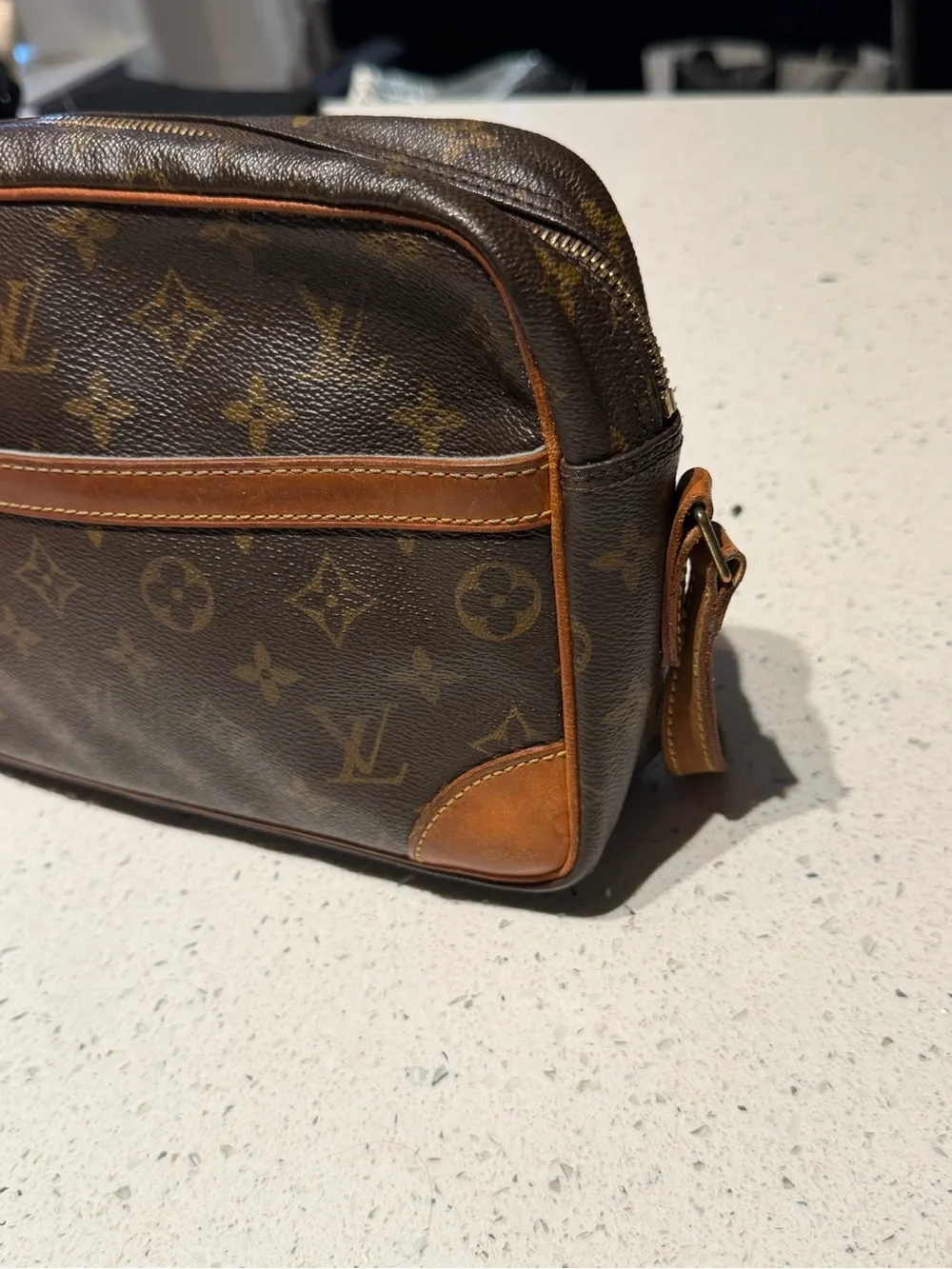 Louis Vuitton Monogram Crossbody Bag in Brown and Tan